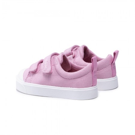 Παιδικό Clarks sneakers πάνινο City Bright T 261490957 ροζ